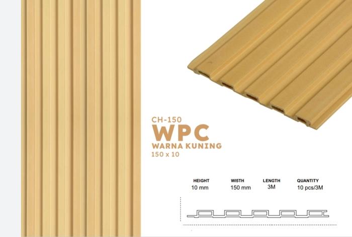 Gambar Wpc wall panel / wpc wood panel per lembar 3m x 15cm x 1 cm - 150KUNING dari ParksonIndonesia undefined Tokopedia