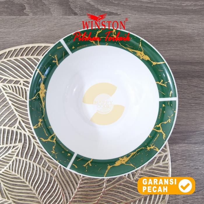 Gambar WINSTON 1pcs Bowl Keramik 7in Marmer Hijau | Mangkok Makan Dalam 18cm - Marmer Hijau dari HappyCool Houseware undefined Tokopedia