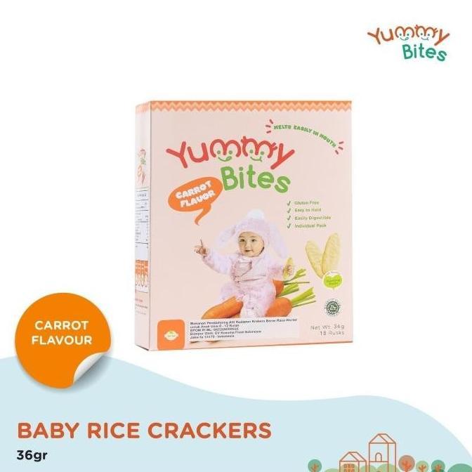 Gambar Yummy Bites Rice Crackers Carrot 36Gr dari GemaNusa undefined Tokopedia