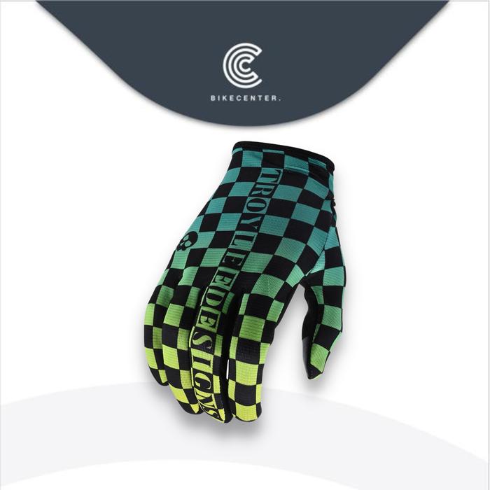 Gambar Sarung Tangan / Glove Sepeda TROY LEE DESIGN - Flowline - CHECKRS GRN BLK, M dari BIKE CENTER INDONESIA undefined Tokopedia