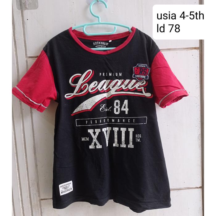 Gambar kaos anak cowo usia 3-5 th preloved atasan premium kaos anak laki laki - hitam dino dari Ramadhanis undefined 4 Tokopedia