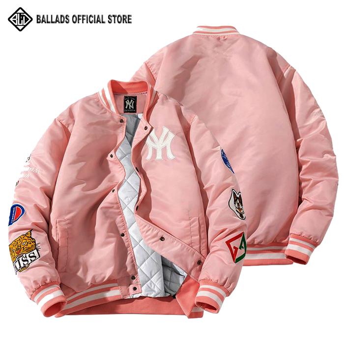 Gambar Jaket Varsity New York Yankees Baseball Black MLB Original Premium - NY Pink GG, M dari allstar.apparel undefined Tokopedia