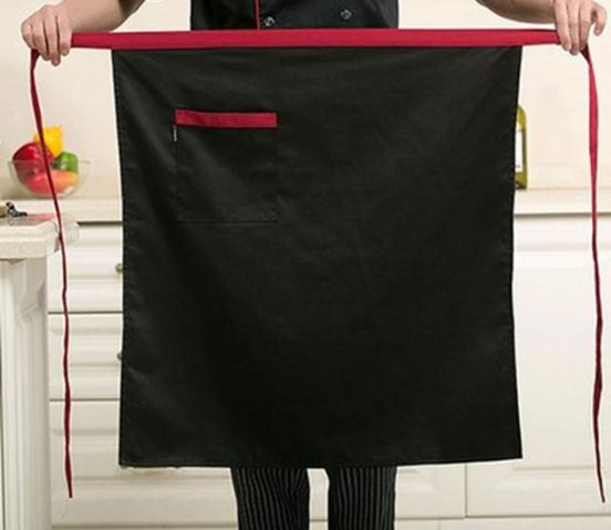 Gambar APRON MINI CELEMEK WAITERS SETENGAH BADAN BAHAN TEBAL LIST - Hitam dari Moova Shop undefined Tokopedia
