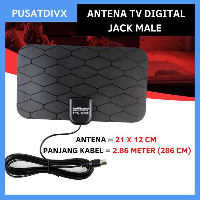 Gambar TAFFWARE TFL-D139 ANTENA TV DIGITAL DVB-T2 4K HIGH GAIN 25DB INDOOR - ANTENA SAJA dari pusatdivxshop undefined Tokopedia