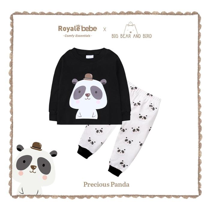 Gambar Royale Bebe X Big Bear and Bird Pajamas (Piyama Bayi/Anak) - Precious Panda, 1 Tahun dari Tinysteps.baby undefined Tokopedia