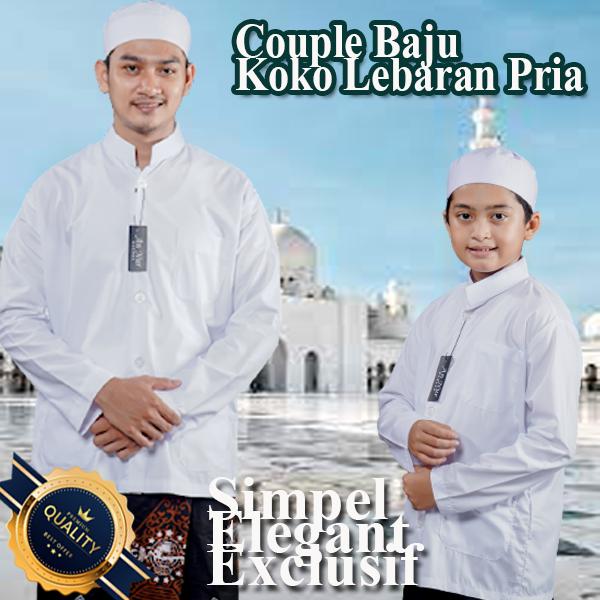 Gambar Baju Gamis koko Couple Ummu Haibah Anak Laki laki Lebaran - Putih, 4(3-4th) dari AVECSHIMA undefined Tokopedia