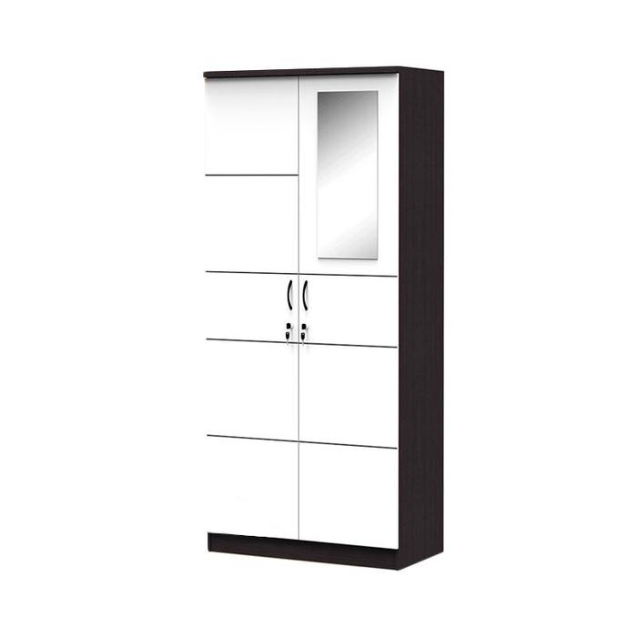 Gambar Lemari Pakaian 2 Pintu Kaca Minimalis dengan Gantungan Baju dari DAILY FURNITURE undefined Tokopedia