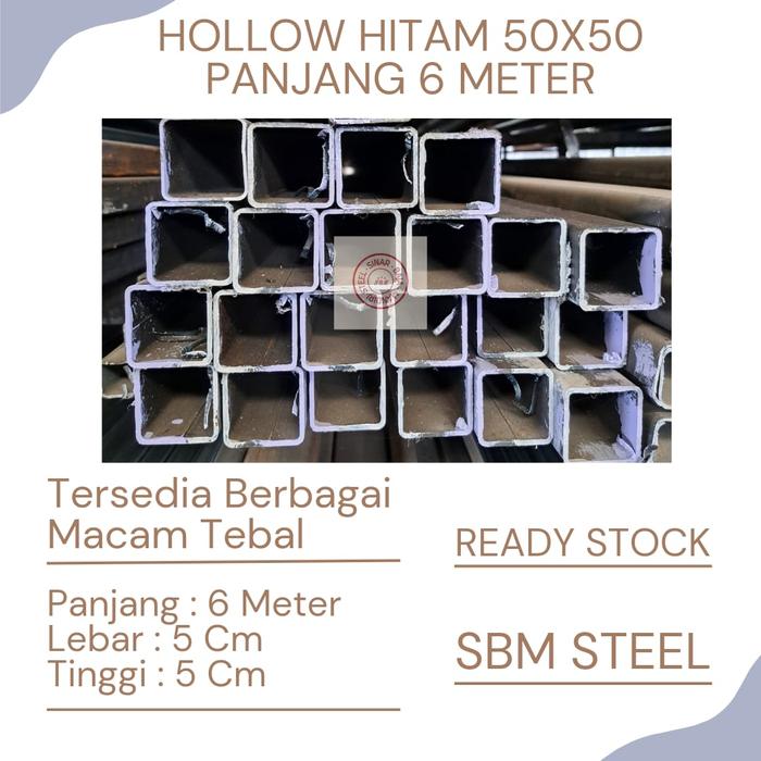 Jual Besi Hollow Hitam 50x50 Tebal 1.2 mm full panjang 6 M - Kota ...