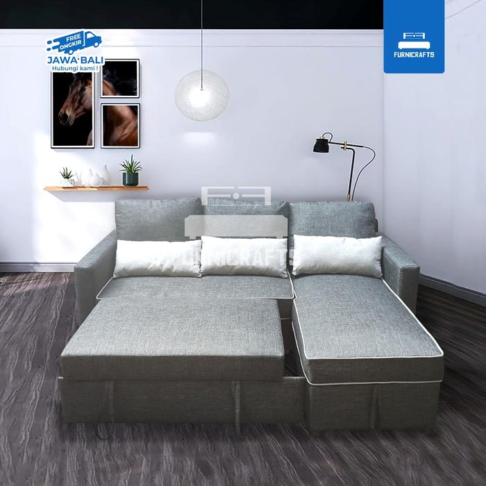Gambar SOFA BED MULTIFUNCTION MURAH BERKUALITAS / WILONA - Sliver Black dari Furnicrafts Store undefined Tokopedia