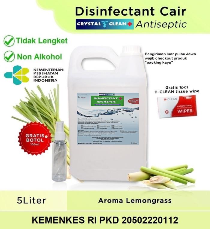 Gambar DISINFEKTAN 5 LITER CAIR ANTISEPTIC SAFE N CLEAN - Lemmonggras dari CV DANINDO undefined Tokopedia
