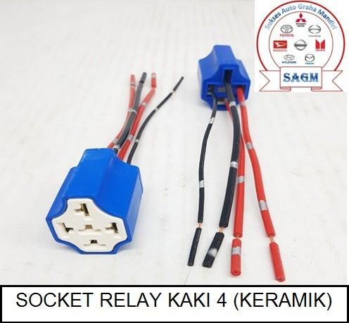 Gambar Relay Otomotif Untuk Mobil Motor 12V 12 Volt 4 Kaki Pin 30A 80A 4P - Soket Keramik dari Pi Toserba undefined Tokopedia