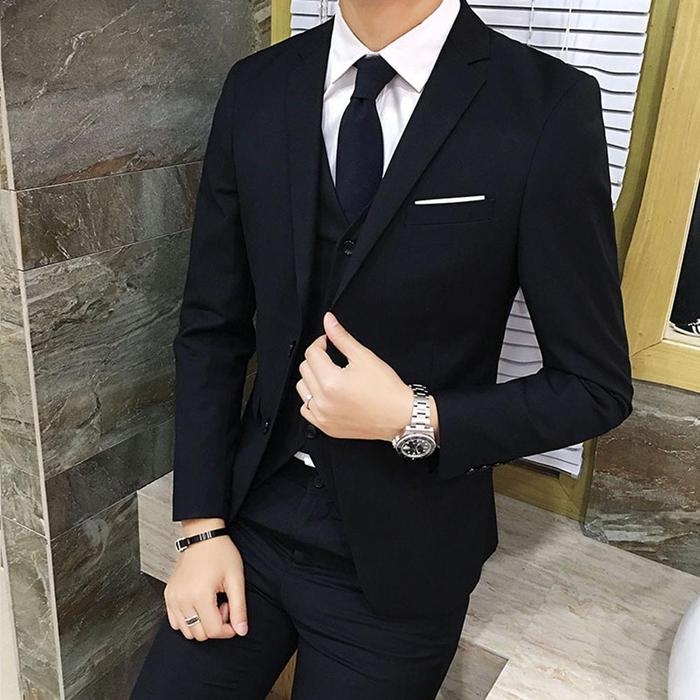 Gambar Jas Blazer Formal Pria Dewasa Slim Fit Tersedia 5 Warna - Hitam, S dari Vilion apparel undefined Tokopedia