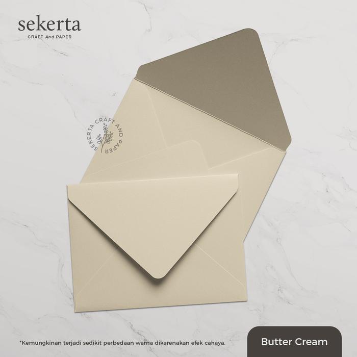 Gambar Amplop Baronial, Amplop Jasmine, Fancy Envelope, Jasmin, Pastel, A6 - Butter Cream dari Sekerta Craft and Paper undefined 3 Tokopedia