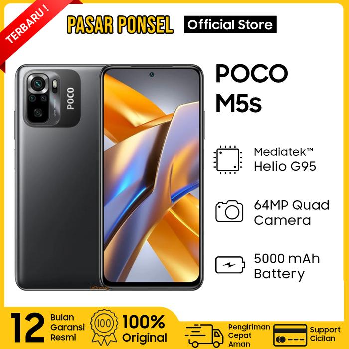 Gambar POCO M5S 4/64 GB GARANSI RESMI - Biru dari Pasar Ponsel Surabaya undefined Tokopedia