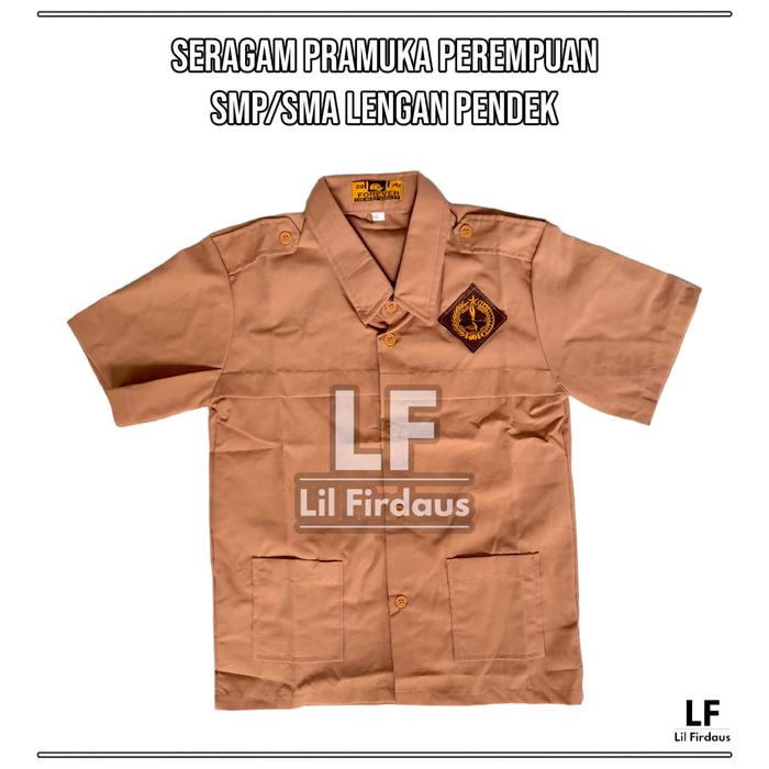 Gambar Seragam Pramuka Perempuan SMP SMA Lengan Pendek dan Lengan Panjang - Lengan Pendek, S dari Lil Firdaus undefined 5 Tokopedia