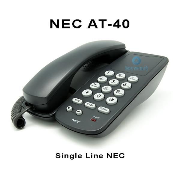 Gambar Telepon NEC AT-40 Analog Single Line Telephone NEC AT40 Black / White - Hitam dari Tecmart undefined Tokopedia