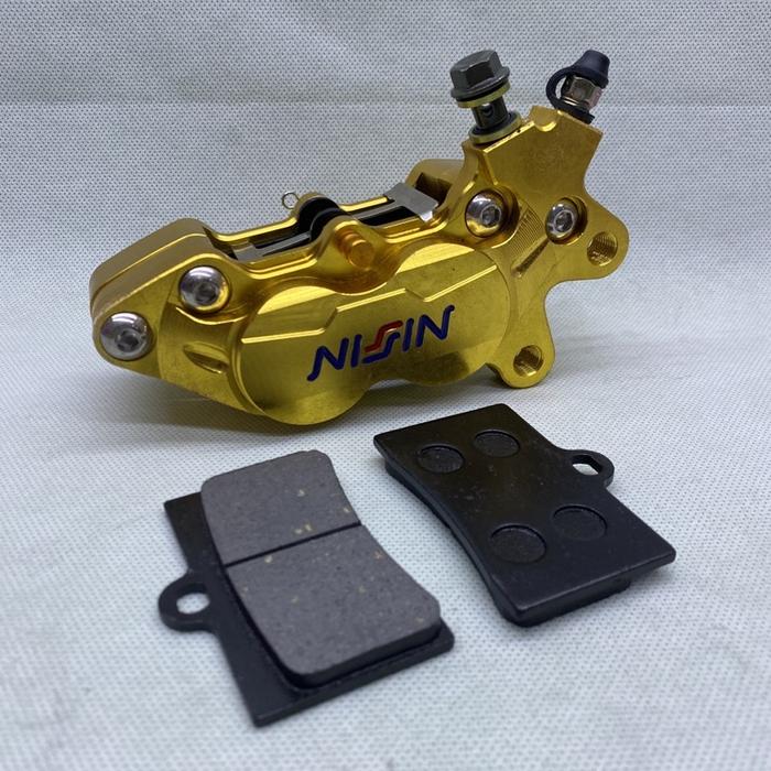 Gambar Kaliper Nissin 4 Piston Big Pot Axial Kanan Full CNC Semua Motor - Gold dari Algani Sport undefined Tokopedia