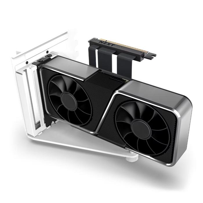 Gambar NZXT Vertical GPU Mounting Kit - GPU Holder & PCIe 4.0 Riser Cable - Putih dari distributorkomputer undefined Tokopedia