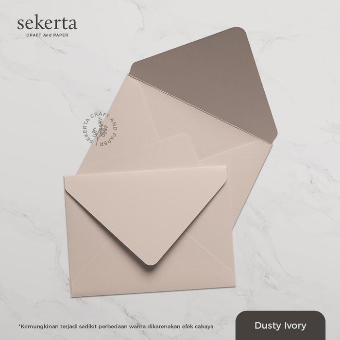 Gambar Amplop Baronial, Amplop Jasmine, Fancy Envelope, Jasmin, Pastel, A6 - Butter Cream dari Sekerta Craft and Paper undefined 4 Tokopedia
