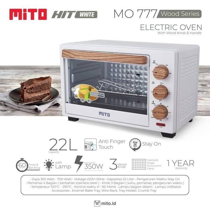 Gambar Oven MITO HIT MO-777 MO 777 MO777 Electric Oven Listrik 22L Low Watt - Putih dari Srikandi Utama Sukses undefined Tokopedia