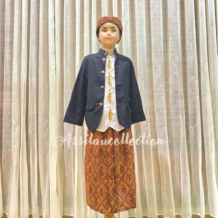 Gambar Baju Adat Beskap Jawa Tengah Anak satuan (Laki/Cewek) - jateng laki, 3 dari Sn Fashionn undefined Tokopedia