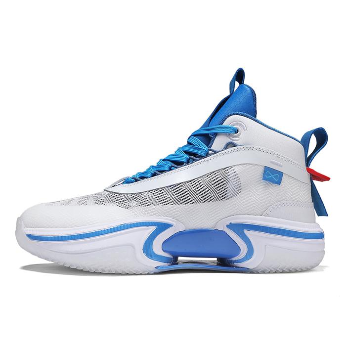 Jual Sepatu Basket Pria Import Original 8813 White Blue Basketball