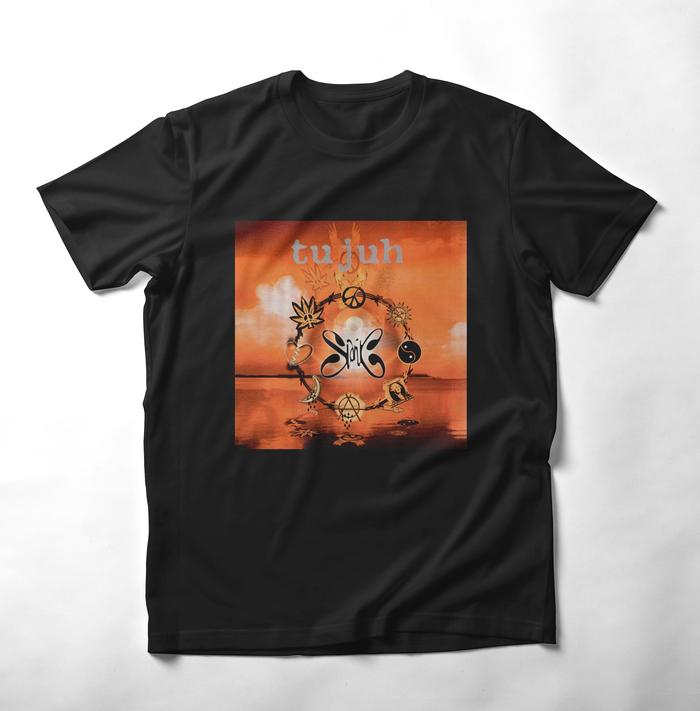 Gambar Kaos distro pria slank album tujuh bahan cotton combad 24s kaos music - Hitam, XL dari FunStoreMerch undefined Tokopedia