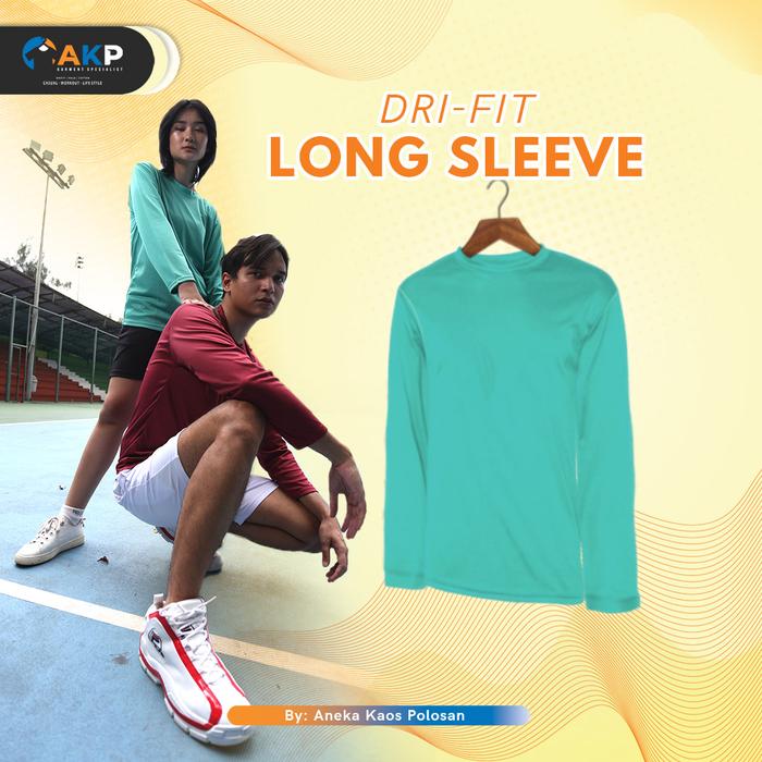 Gambar Kaos Dry Fit Lengan Panjang dari ANEKA KAOS POLOSAN APPAREL undefined Tokopedia