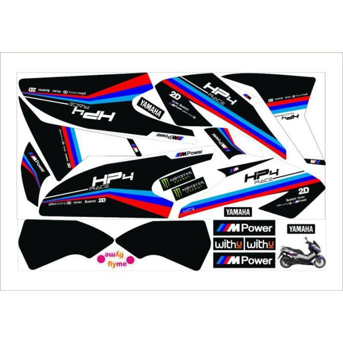 Gambar STRIPING MOTOR NMAX OLD LIVERY HP4 / STICKER DECAL YAMAHA NMAX 155 OLD - Hitam dari MubaroqSTRIPING undefined Tokopedia