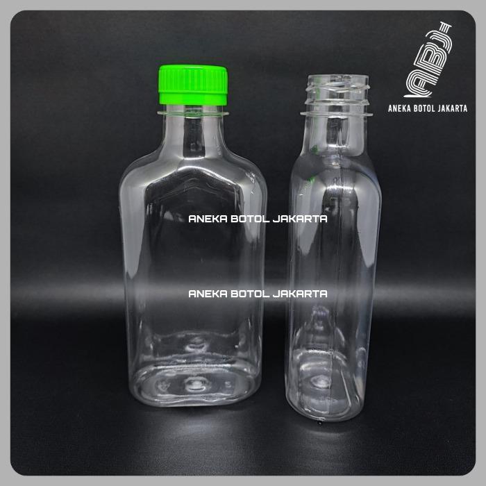Gambar Botol plastik gepeng 300 ml / Botol PET gepeng 300 ml tutup LN - Hijau muda dari aneka.botol.jakarta undefined Tokopedia