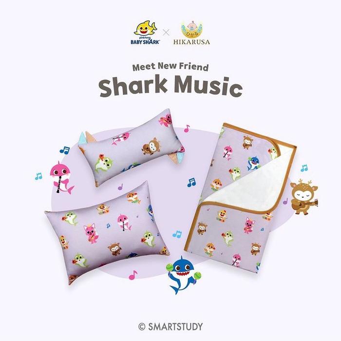 Gambar NEW Hikarusa Guling Anak Cuddle Pillow - Buddy Bolster Bamboo Tencel - Shark Music, S (13cm x 30cm) dari Castle baby &amp; kids undefined Tokopedia