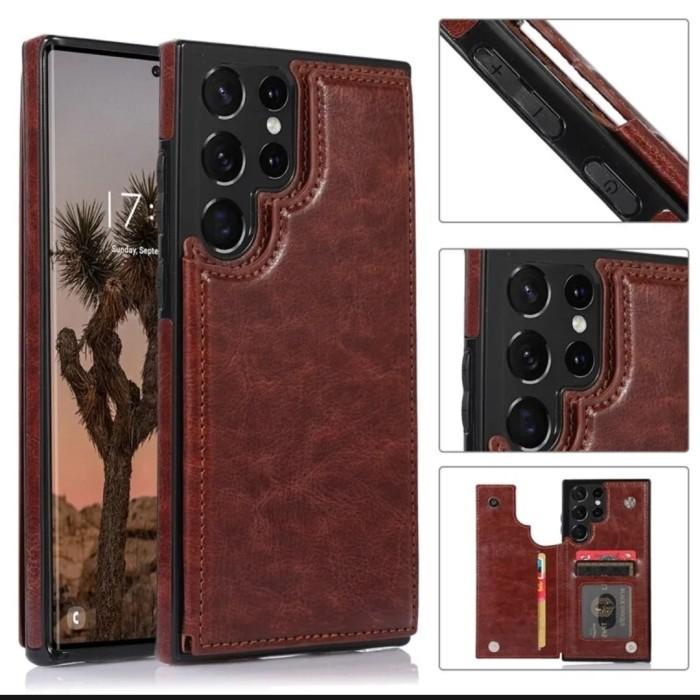Gambar SAMSUNG GALAXY S23 Plus Flip Soft Case Casing Cover Dompet kulit kartu - Cokelat, S23 plus dari Lukman prayetno undefined Tokopedia