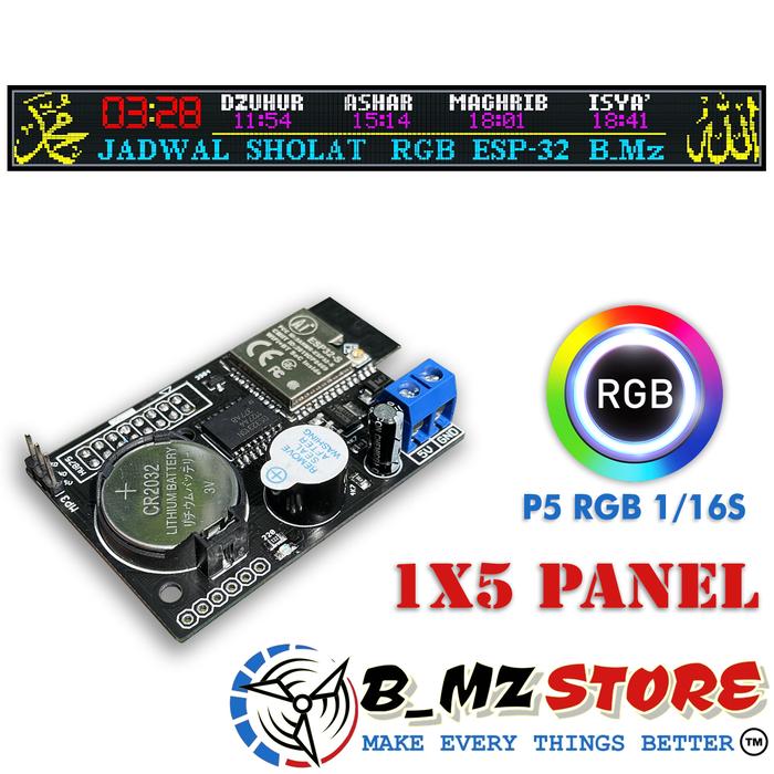 Gambar Kontroller - Controller JWS Wifi RGB P5 - Jam Sholat Mp3 - 5 Panel dari bmzstorejogja undefined Tokopedia
