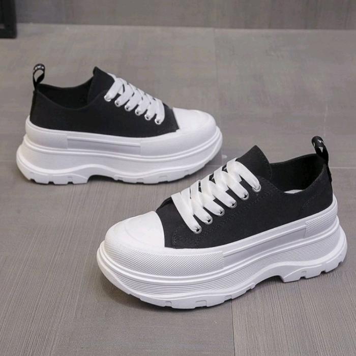 Gambar Sepatu Sneaker Sol Tinggi Fashion Wanita - Hitam, 36 dari Shammah Gallery undefined Tokopedia