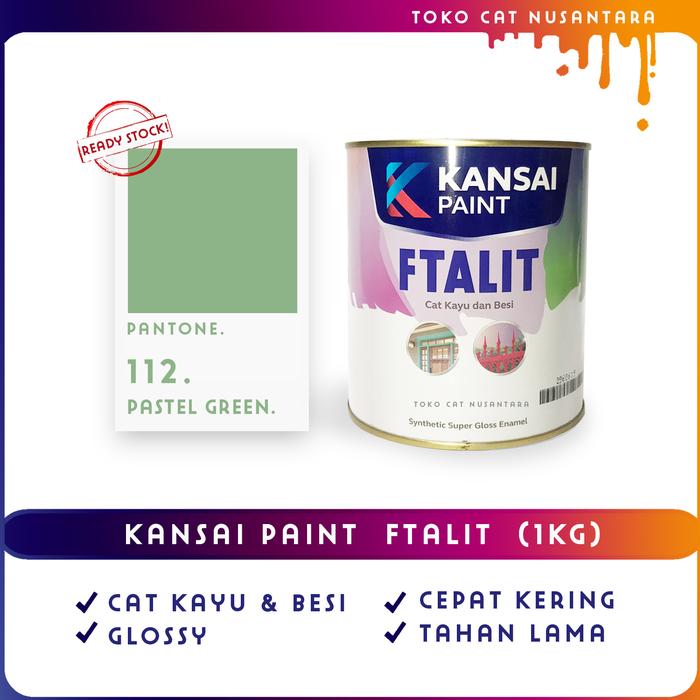 Gambar Cat Minyak FTALIT GLOSS untuk Kayu & Besi (1 kg) - READY Var. Green 2 - Pastel Green dari Toko Cat Nusantara TCN undefined Tokopedia
