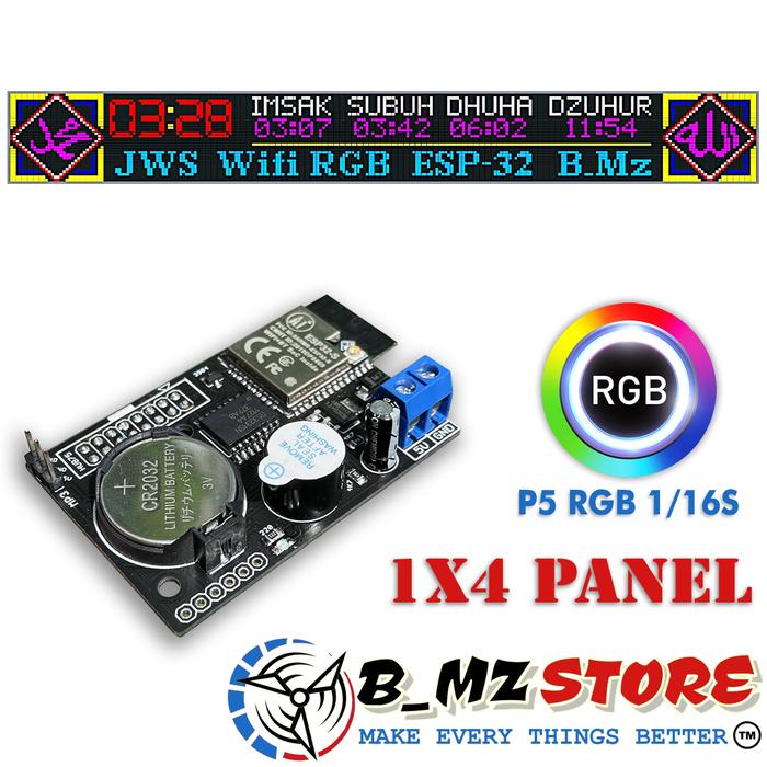 Gambar Kontroller - Controller JWS Wifi RGB P5 - Jam Sholat Mp3 - 4 Panel dari bmzstorejogja undefined Tokopedia