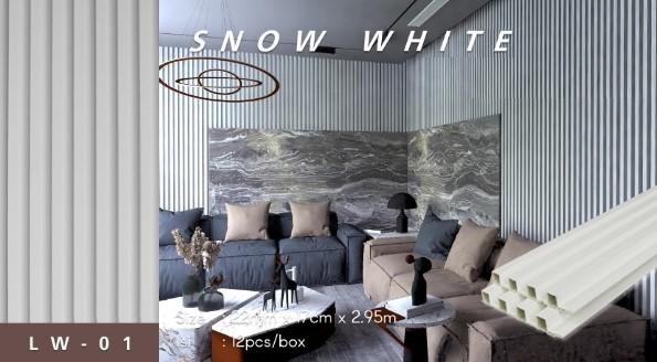 Gambar LAIV Wallpanel / Kisi Kisi Wall Panel / WPC Dinding Kayu - LW-01 Snow Whit dari Damara Flooring undefined Tokopedia