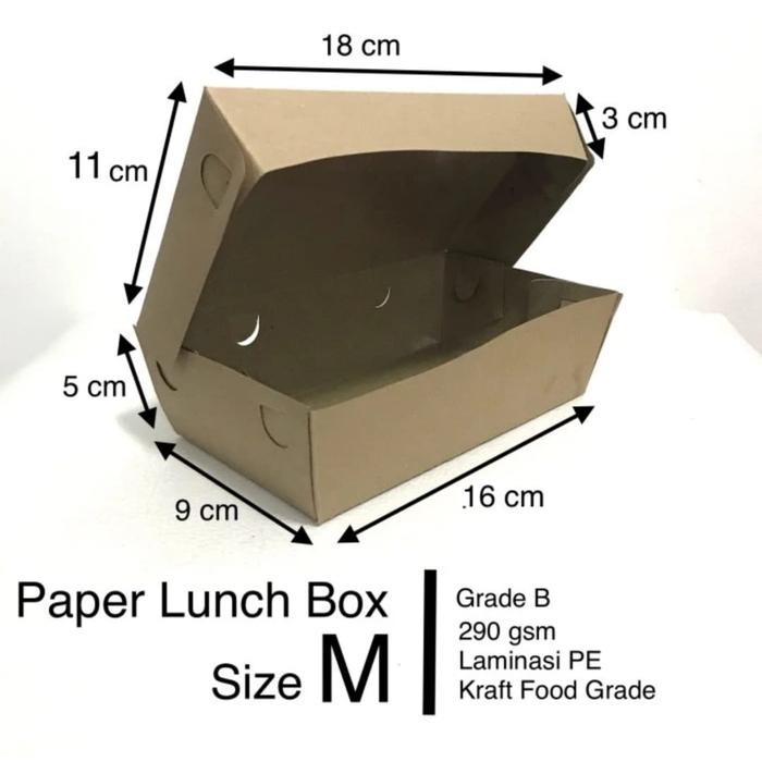 Gambar Paper lunch box size M 290 gsm EKONOMIS dari Jastipkoe undefined Tokopedia