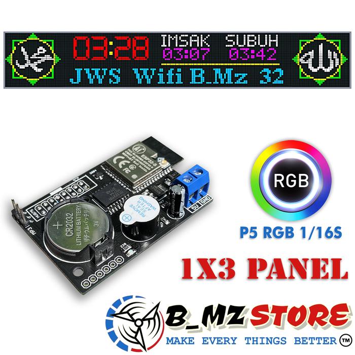 Gambar Kontroller - Controller JWS Wifi RGB P5 - Jam Sholat Mp3 - 3 Panel dari bmzstorejogja undefined Tokopedia