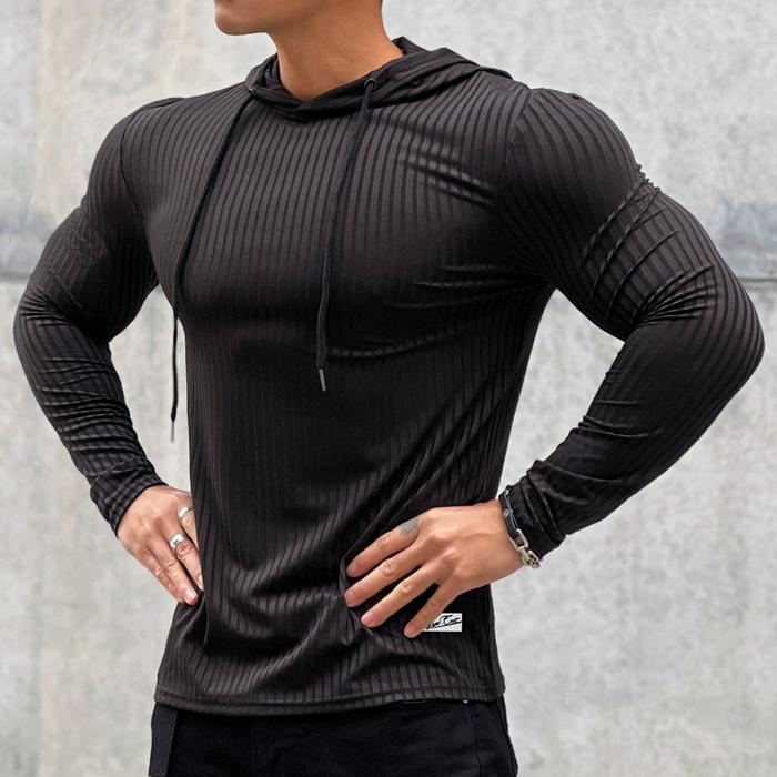Gambar Koas Hoodie pria lengan panjang fashion CX21 - Hitam, M dari Musclefits undefined Tokopedia