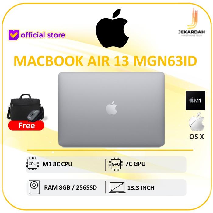 Gambar IBOX MGN63ID Apple Macbook Air 13 M1 8C CPU ram8GB 256SSD 7C GPU OS X - GREY dari LAPTOP GADGET ID undefined Tokopedia