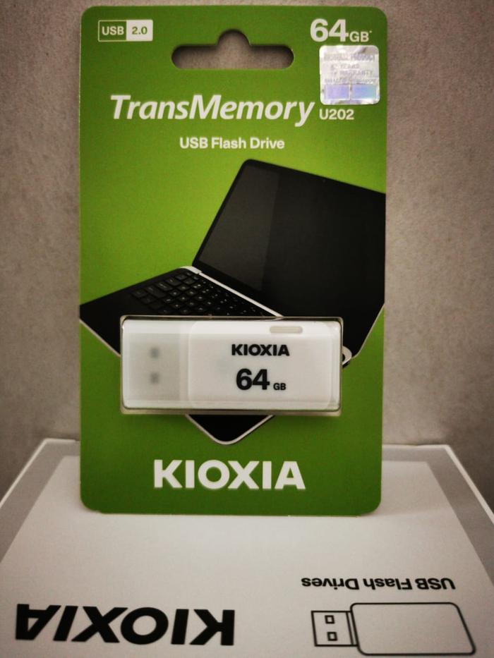 Gambar FLASHDISK KIOXIA 64GB USB 2 100% ORIGINAL JAPAN (TOSHIBA REBRANDING) - Putih dari QUALITY FIRST SHOP undefined Tokopedia