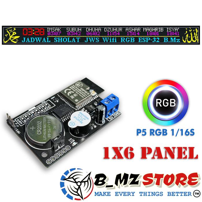 Gambar Kontroller - Controller JWS Wifi RGB P5 - Jam Sholat Mp3 - 6 Panel dari bmzstorejogja undefined Tokopedia