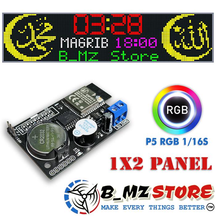 Gambar Kontroller - Controller JWS Wifi RGB P5 - Jam Sholat Mp3 - 2 Panel dari bmzstorejogja undefined Tokopedia