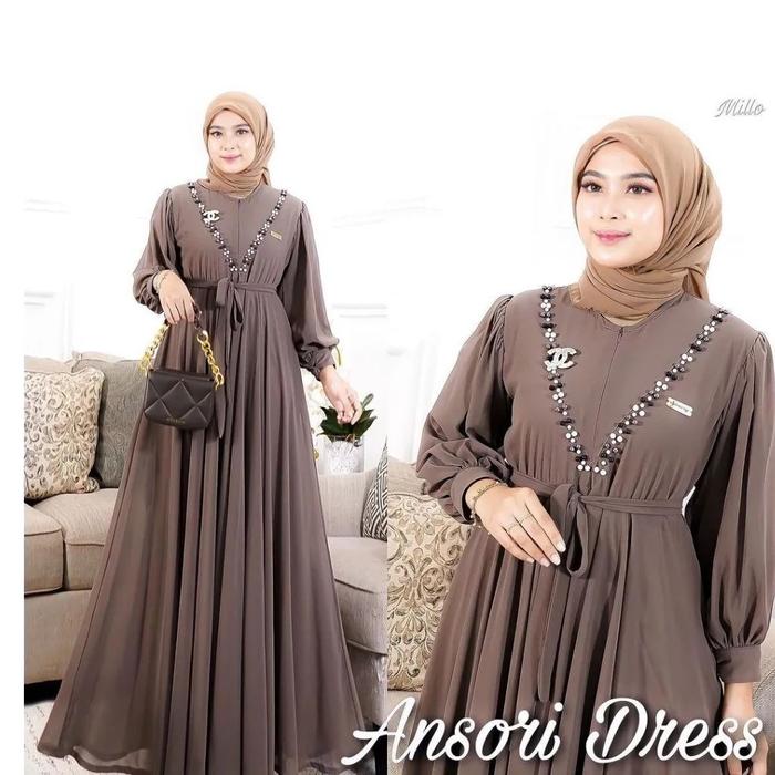 Gambar baju gamis wanita terbaru - milo dari ANS Fashion Collection undefined Tokopedia