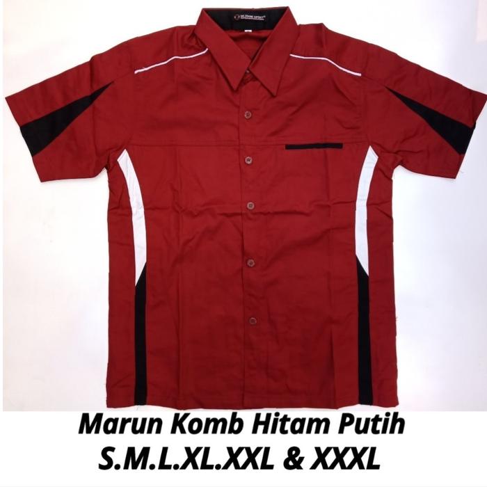 Gambar kemeja pendek polos dezoom size S-XXXL - XXL, Orange dari DE ZOOM undefined Tokopedia