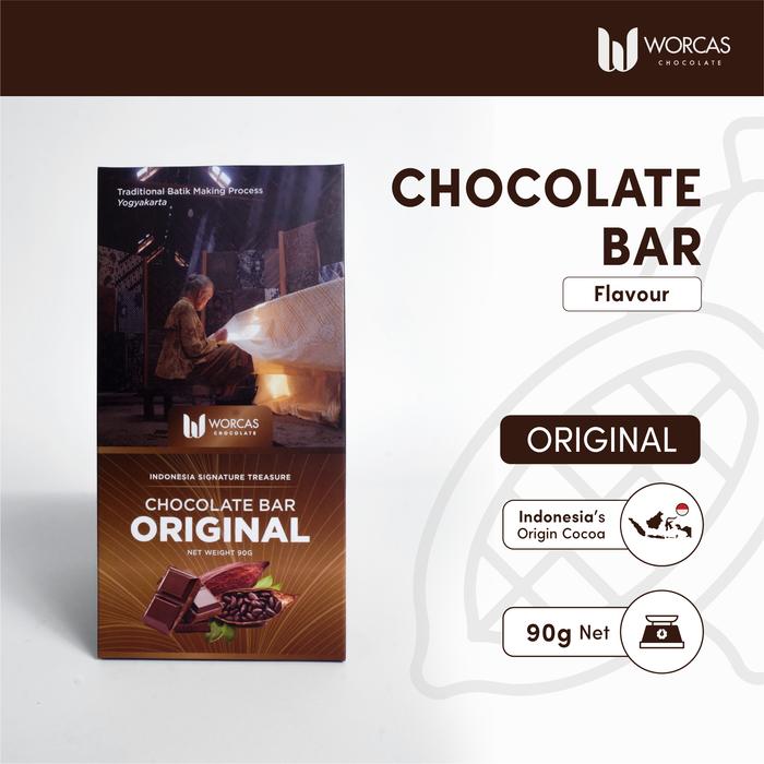 Gambar Worcas Chocolate Bar Flavoured Dark Chocolate Original - 90g dari WORCAS COFFEE undefined Tokopedia