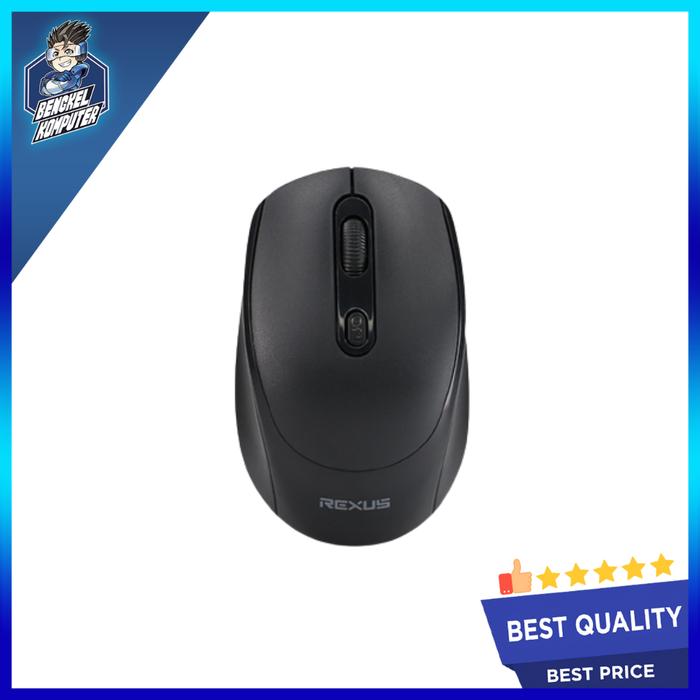 Gambar MOUSE WIRELESS OFFICE REXUS Q35 4D SILENT CLICK BLACK/GREY - BLACK dari bengkelkomputerptk undefined Tokopedia