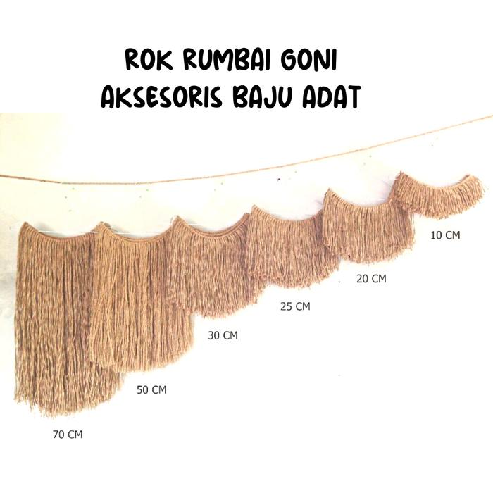 Gambar RUMBAI GONI ROK RUMBAI ADAT PAPUA PAKAIAN ADAT - 10CM dari Segoline undefined Tokopedia