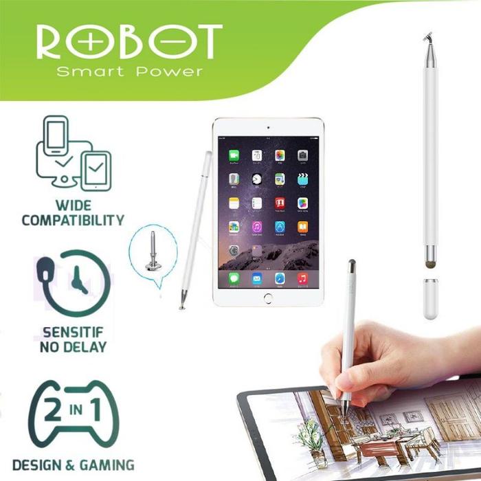 Jual ROBOT RSP02 Universal Capasitive Stylus Pen Black For Mobile ...